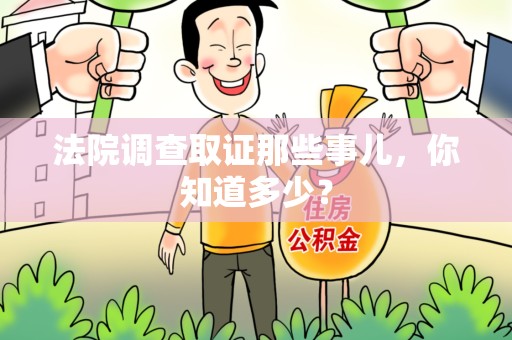 成都法院调查取证那些事儿，你知道多少？