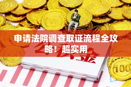 成都申请法院调查取证流程全攻略！超实用